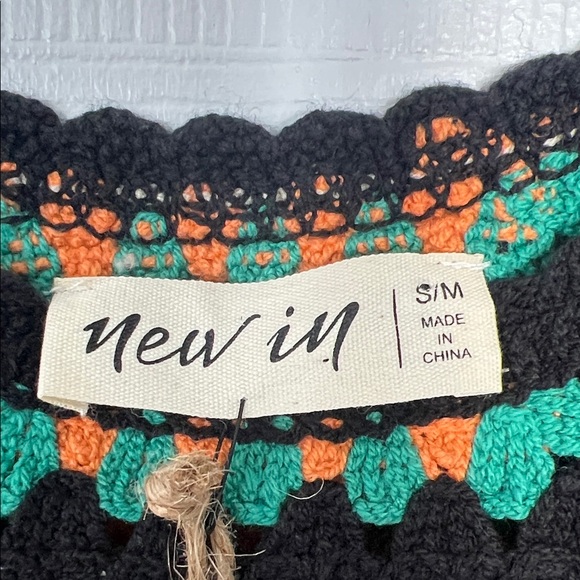 Orange and Black Crochet Crop Top - Picture 2 of 4